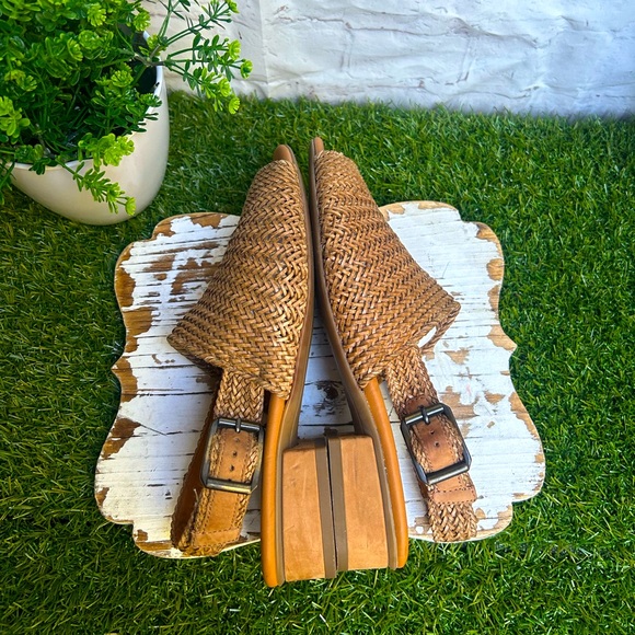 PAUL GREEN Helena espadrille sandals size 7.5 US Color Cuoio Sisal Woven leather - Picture 11 of 15